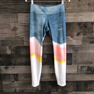 Nike Watercolor Dri-Fit Running Leggings